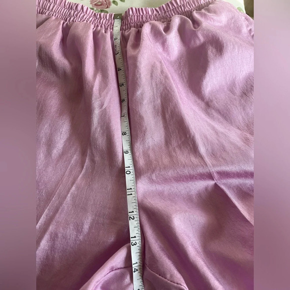 VINTAGE Rare St. Germain Retro 80s Swishy Pink & White Tracksuit Set Size Medium - Picture 10 of 12